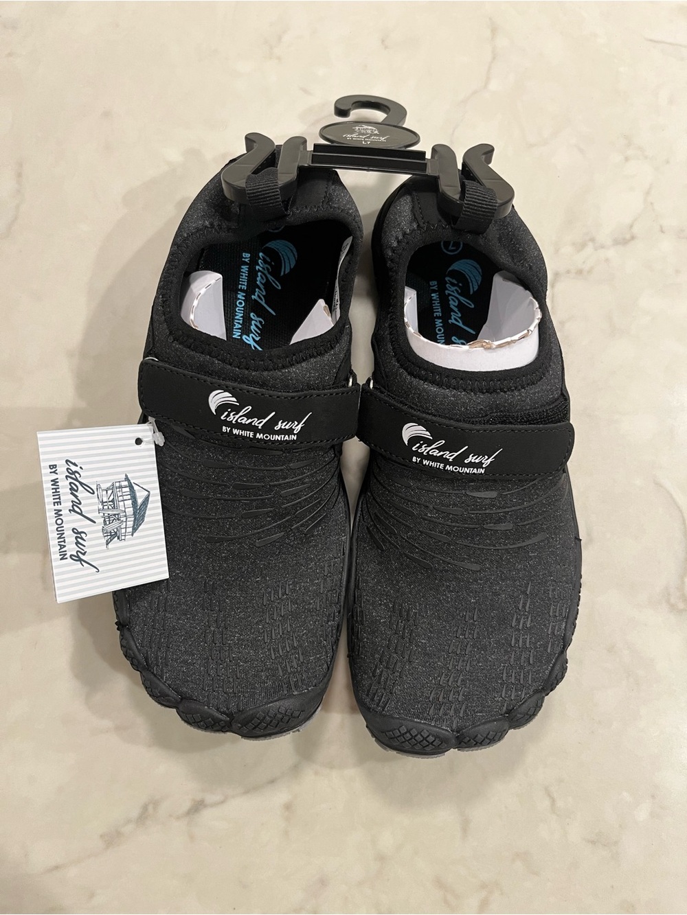Island Surf by White Mountain Black Wake Water Shoes Size 7 NWT